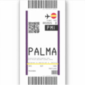 Instapkaart naar Palma de Mallorca (PMI) Sticker (Voorkant)