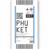 Instapkaart naar Phuket (HKT) Sticker (Voorkant)