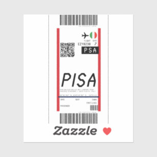 Instapkaart naar Pisa (PSA) Sticker