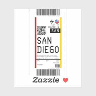 Instapkaart naar San Diego (SAN) Sticker