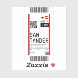 Instapkaart naar Santander (SDR) Sticker