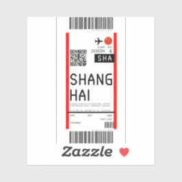 Instapkaart naar Shanghai (SHA) Sticker