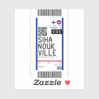 Instapkaart naar Sihanoukville (KOS) Sticker