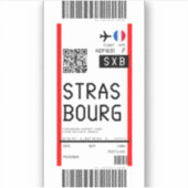 Instapkaart naar Straatsburg (SXB) Sticker (Voorkant)