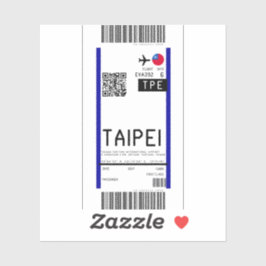 Instapkaart naar Taipei (TPE) Sticker