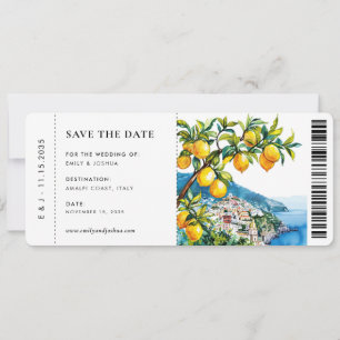 Instapkaart Positano Amalfi Coast Bruiloft Save The Date