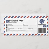 Instapkaart Reis Trip Vliegtuig Cadeau Ticket Kaart (Voorkant)