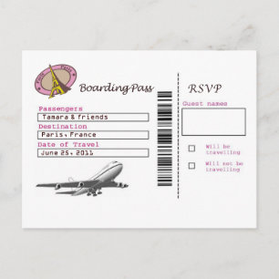 Instapkaart RSVP Uitnodiging Briefkaart