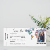 Instapkaart Save The Date Met Foto Kaart (Staand voorkant)