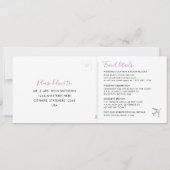 Instapkaart Ticket All-In-One Uitnodiging Lila (Achterkant)