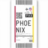 Instapkaart voor Phoenix (PHX) Sticker (Voorkant)