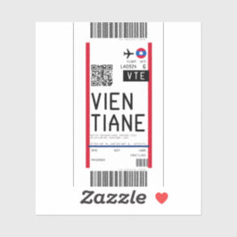 Instapkaart voor Vientiane (VTE) Sticker
