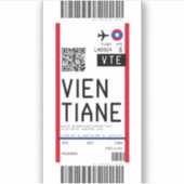 Instapkaart voor Vientiane (VTE) Sticker (Voorkant)