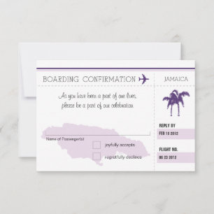 Instappen Boarding Pass NAAR JAMAICA RSVP Kaartje