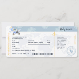 Instappen Pass Travel Gender Neutraal Baby shower Kaart