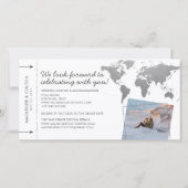 Instapper voor vliegticket Bespaar de datum foto (Achterkant)