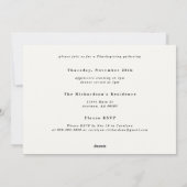 Instelling Thanksgiving tabel geïllustreerde uitno Feestdagenkaart (Achterkant)