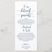 Instelling van de eetplek, bedankt marineblauw, ka programma (Voorkant)