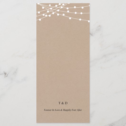 Instelling van de eetplek Dank u wel, Rustic Kraft Programma (Achterkant)