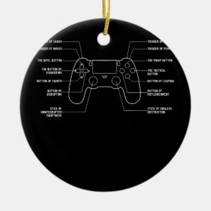 Instellingen voor Epic Video Game Controller Fundi Keramisch Ornament