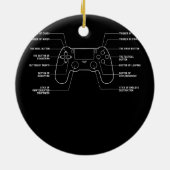 Instellingen voor Epic Video Game Controller Fundi Keramisch Ornament (Achterkant)