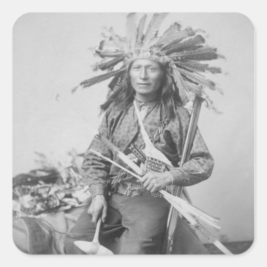 Instigator van de Indische Revolt bij Pine Vierkante Sticker (Voorkant)