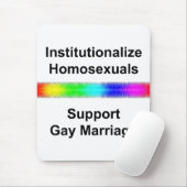 Institutionaliseer Homoseksuelen...Steun Huwelijk Muismat (Met muis)