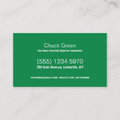 Instructeur d'autodéfense Carte de visite QR (Dos)