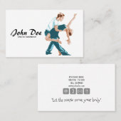 Instructeur de danse Carte de visite latin (Devant / Derrière)