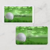 Instructeur de golf Carte de visite de balle de go (Devant / Derrière)