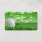 Instructeur de golf Carte de visite de balle de go (Dos)