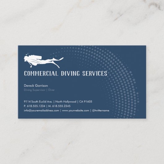 Instructeur de plongée | Frogman | Carte de visite (Devant)