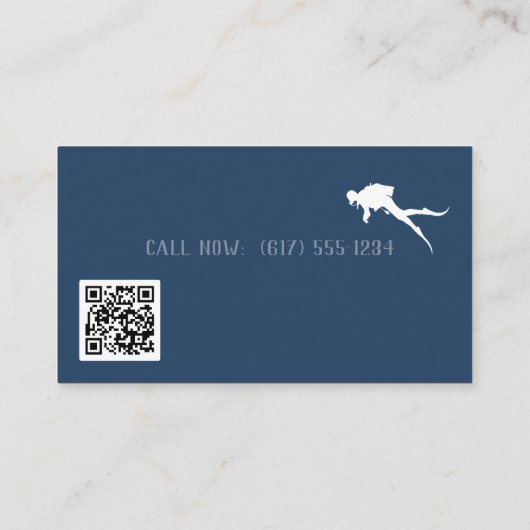 Instructeur de plongée | Frogman | Carte de visite (Dos)