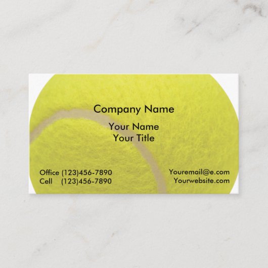 Instructeur de tennis Carte de visite (Devant)