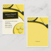 Instructeur de tennis Carte de visite (Devant / Derrière)