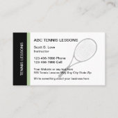 Instructeur de tennis Carte de visite moderne (Devant)