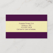 Instructeur de yoga Carte de visite (Dos)