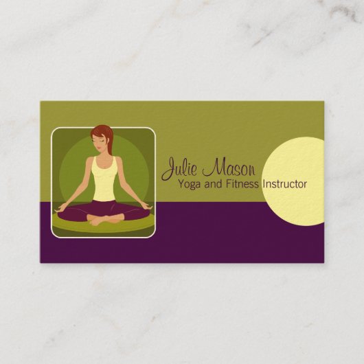 Instructeur de yoga Carte de visite (Devant)