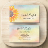 Instructeur de yoga Carte de visite d'aquarelle de