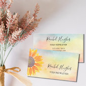 Instructeur de yoga Carte de visite d'aquarelle de