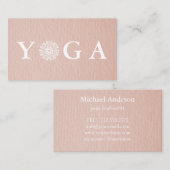 Instructeur de Yoga Carte de visite de style Vinta (Devant / Derrière)