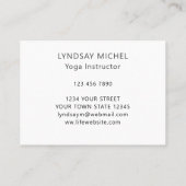 Instructeur de Yoga Carte de visite Floral (Dos)