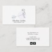 Instructeur de Yoga Cobra Pose Carte de visite (Devant / Derrière)