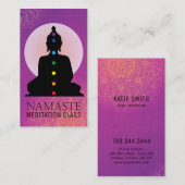 Instructeur de yoga et cartes de visite principaux (Devant / Derrière)