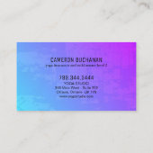 Instructeur de yoga et cartes de visite principaux (Dos)