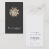 Instructeur de Yoga Gold Lotus Carte de visite noi (Devant / Derrière)