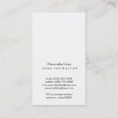 Instructeur de Yoga Gold Lotus Carte de visite noi (Dos)