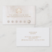 Instructeur de yoga Lotus Fidélité client 6 Punch (Devant / Derrière)