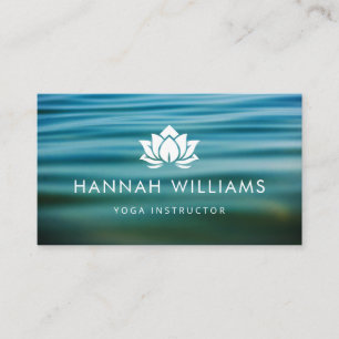 Instructeur de Yoga Lotus Ocean Waves Carte de vis