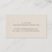 Instructeur de Yoga moderne Lotus Carte de visite  (Dos)